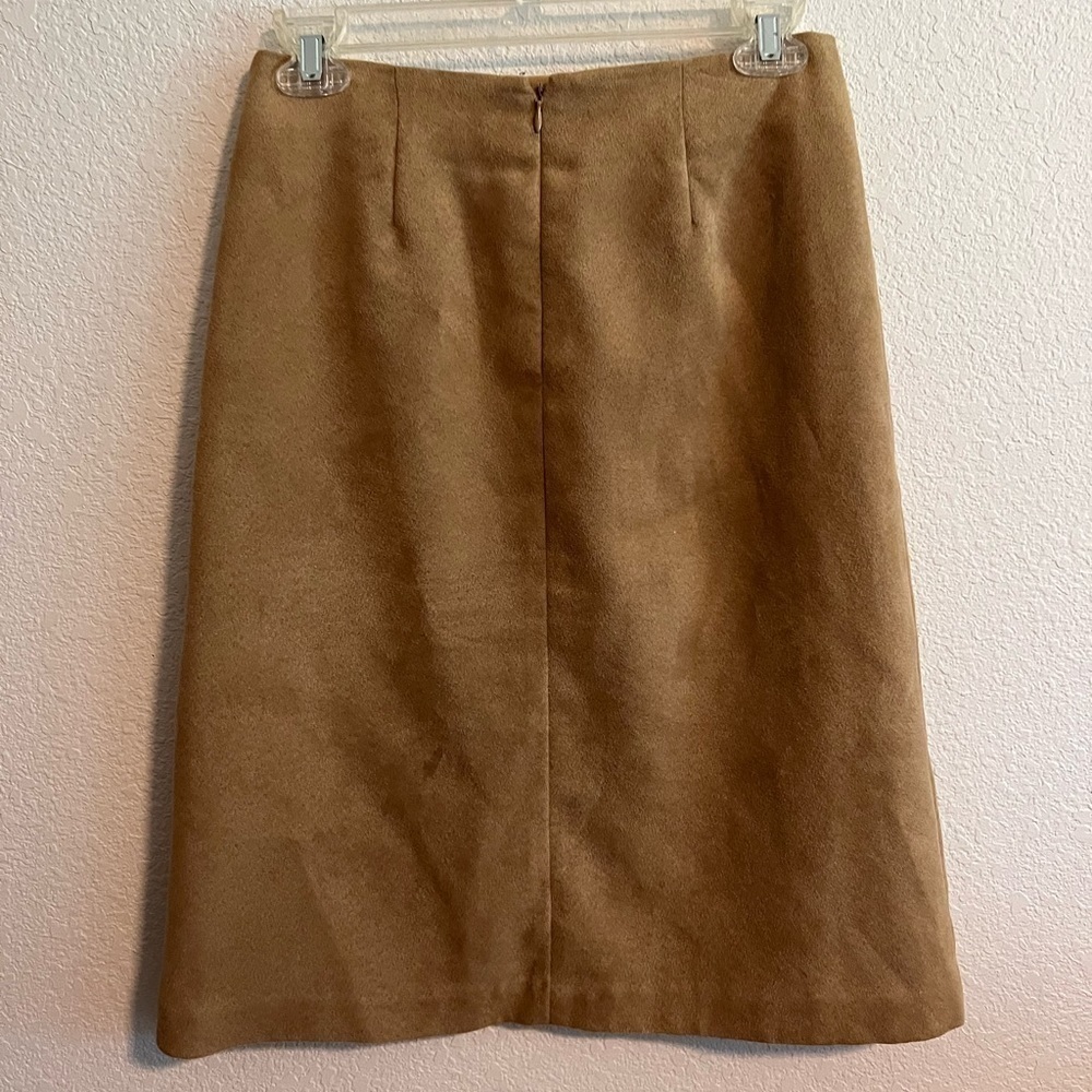 Inc International Concepts Tan Suede Skirt Size 2 - Picture 3 of 10